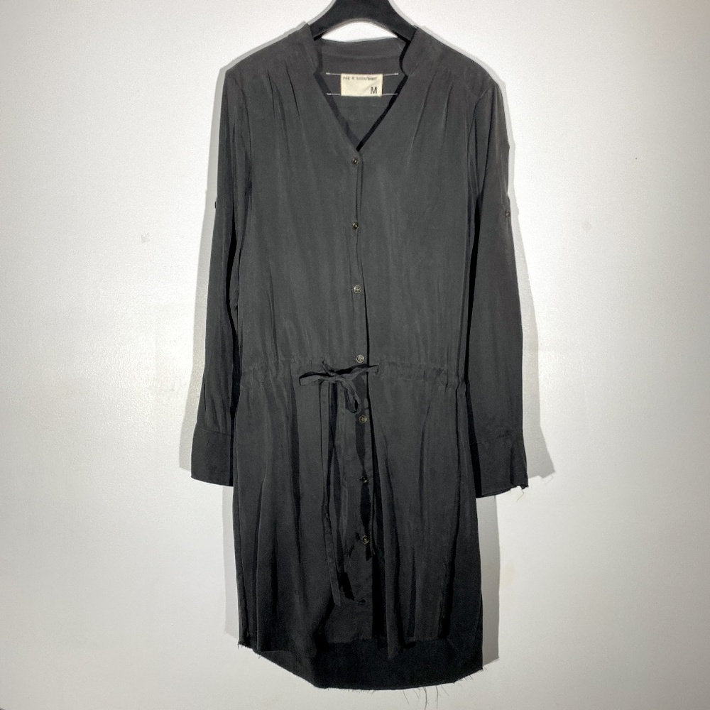 rag & bone black long sleeve loose dress